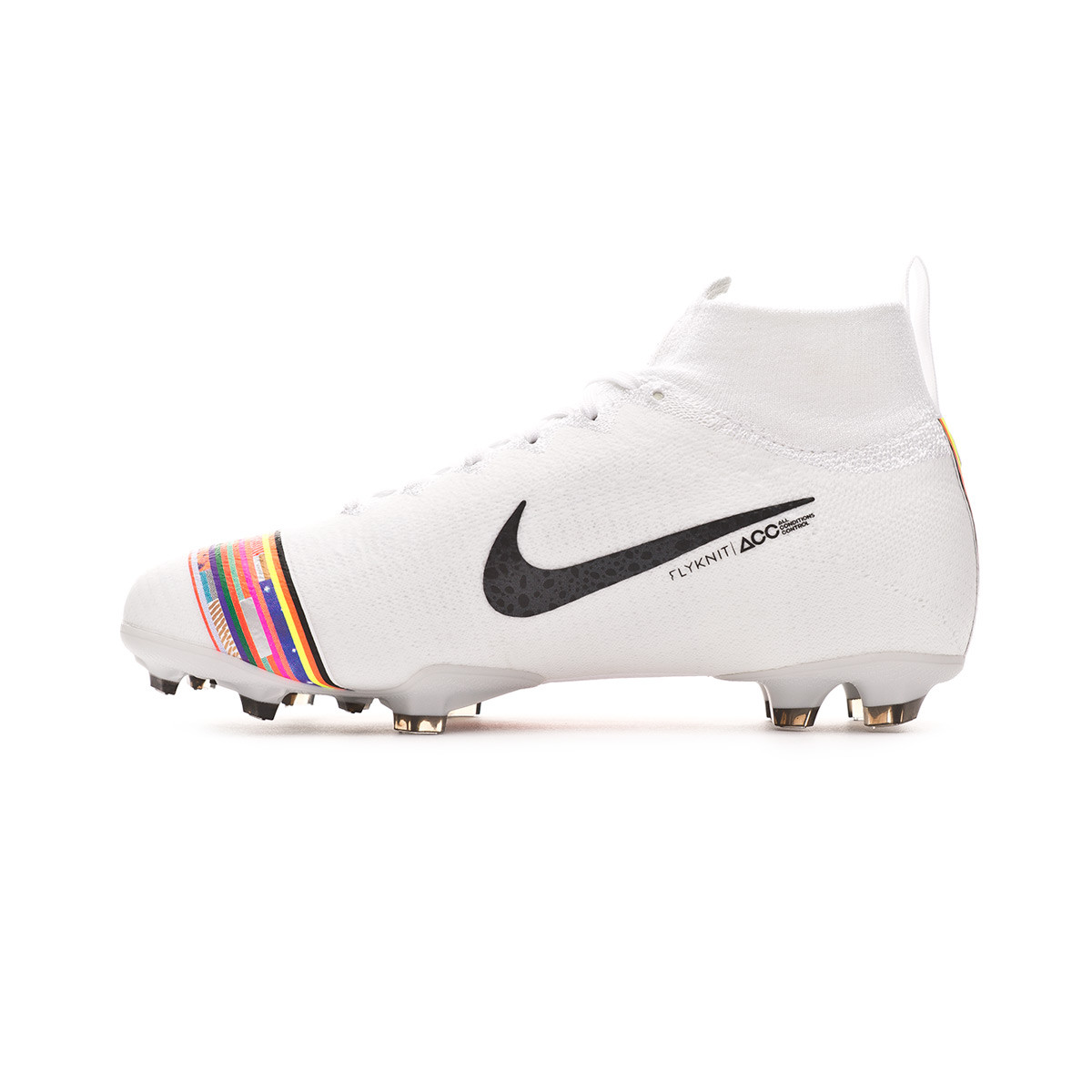 white rainbow original soccer cleats mercurial superfly