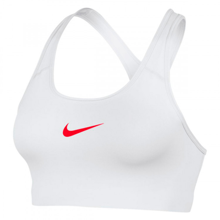 red and white sports bra