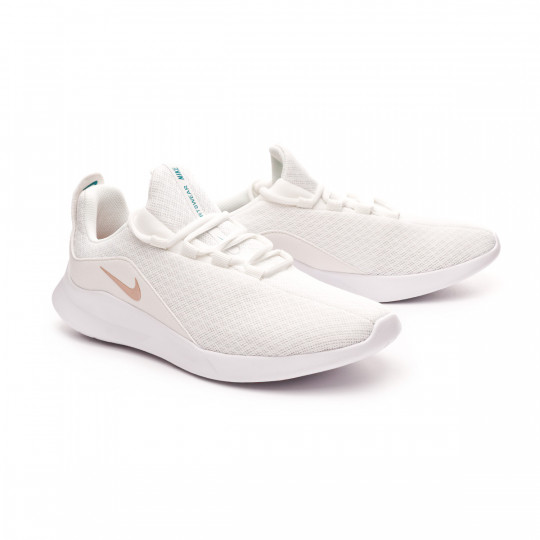 white and rose gold nikes