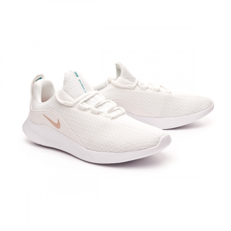 white and rose gold nikes