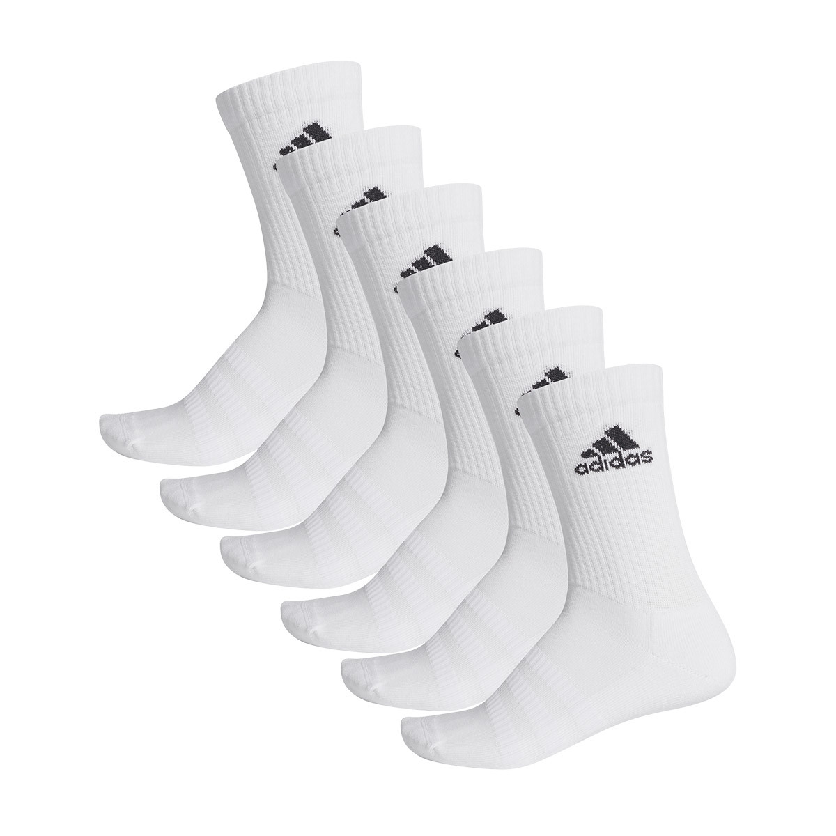 Calcetines adidas Cush CRW (6 pares) White - Tienda de fútbol 