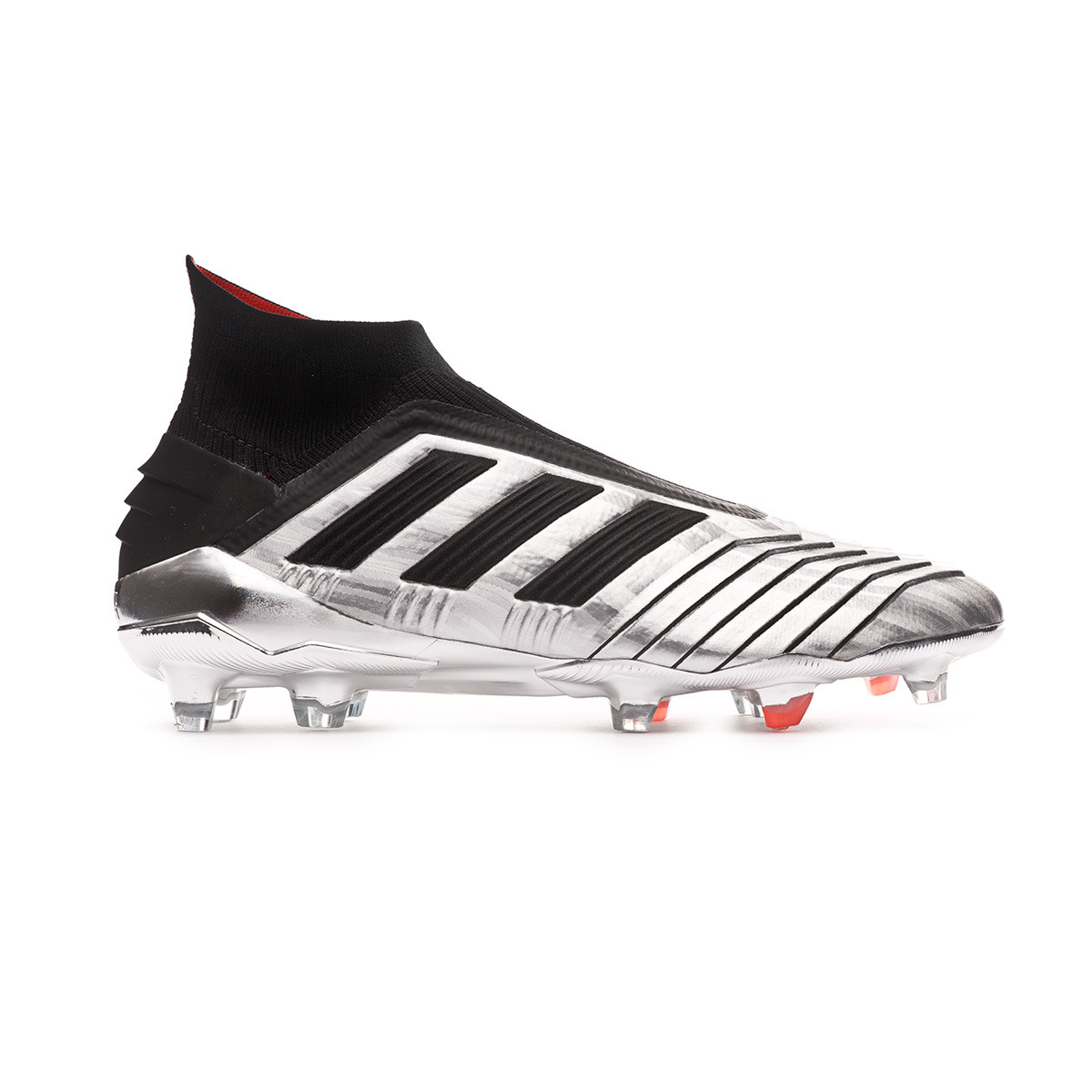 Bota de fútbol adidas Predator 19+ FG Silver metallic-Core black 