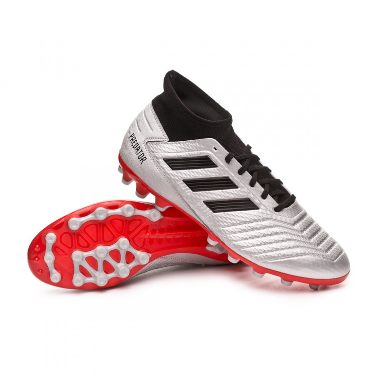 Football Boots adidas Predator 19.3 AG Silver metallic-Core black 