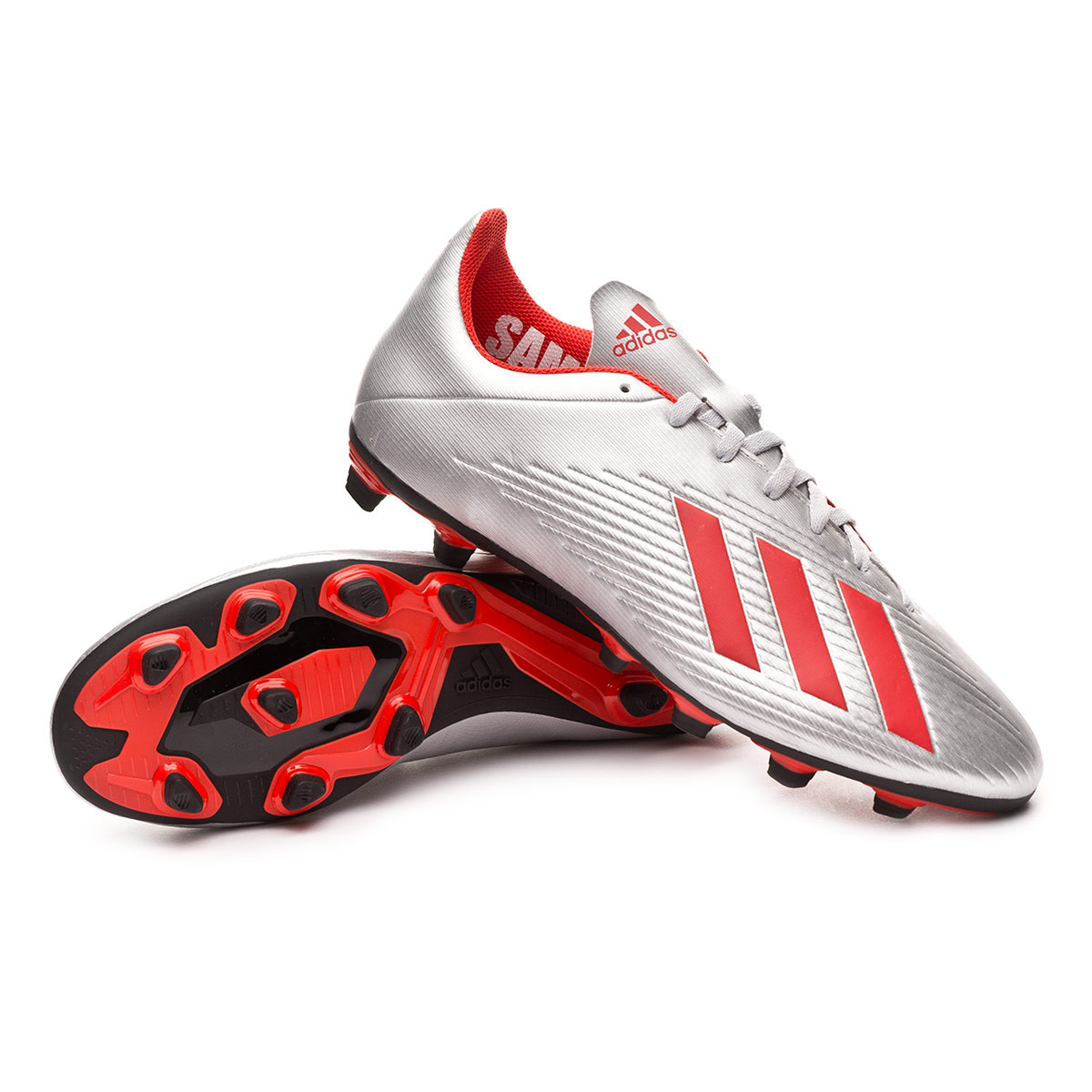 Football Boots adidas X 19.4 FxG Silver metallic-Hi red-Core black -  Football store Fútbol Emotion
