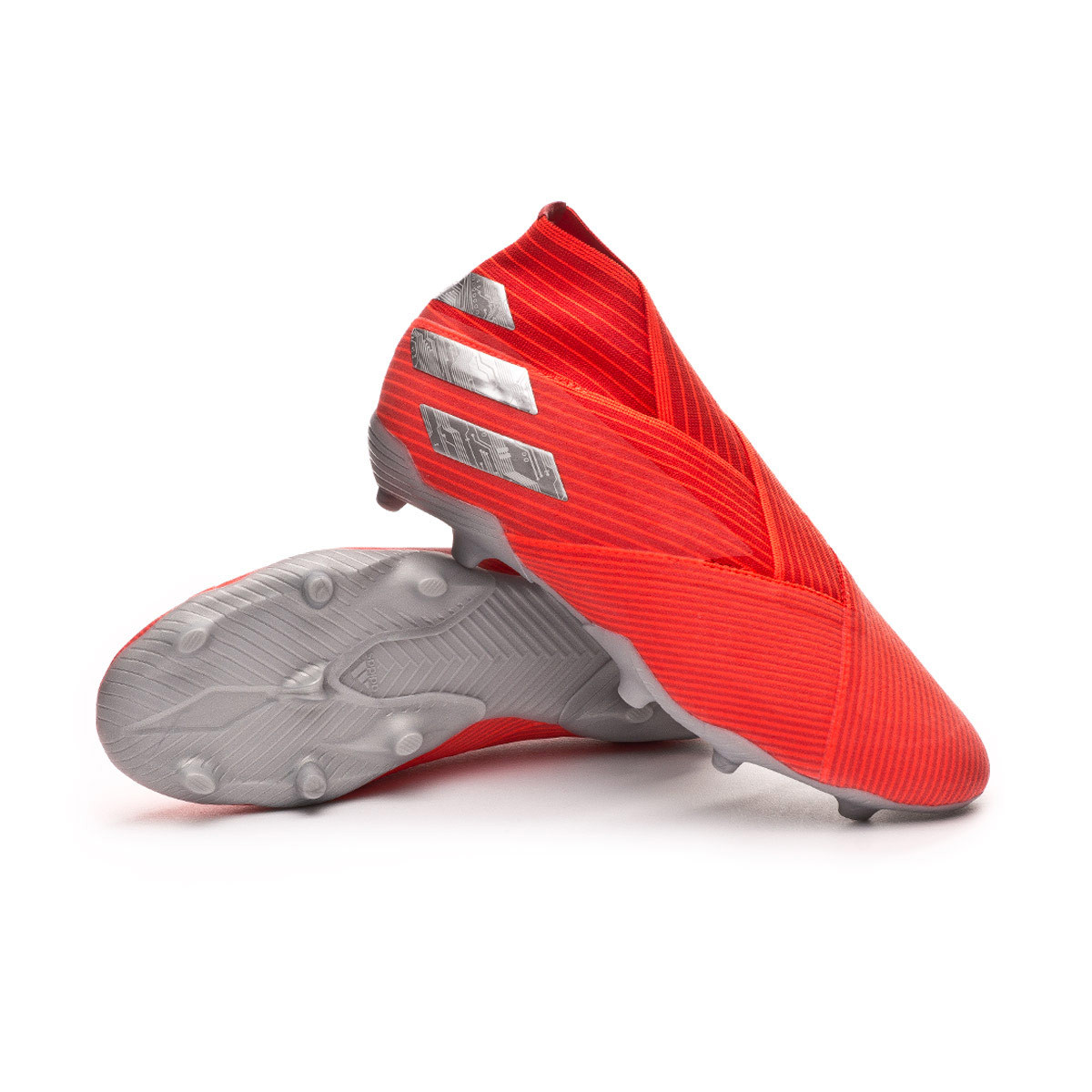 Scarpe adidas Nemeziz 19+ FG Bambino Active red-Silver metallic-Solar red -  Negozio di calcio Fútbol Emotion