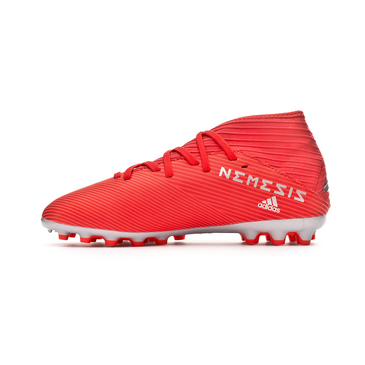 Bota de fútbol adidas Nemeziz 19.3 AG Niño Active red-Silver metallic-Solar  red - Tienda de fútbol Fútbol Emotion