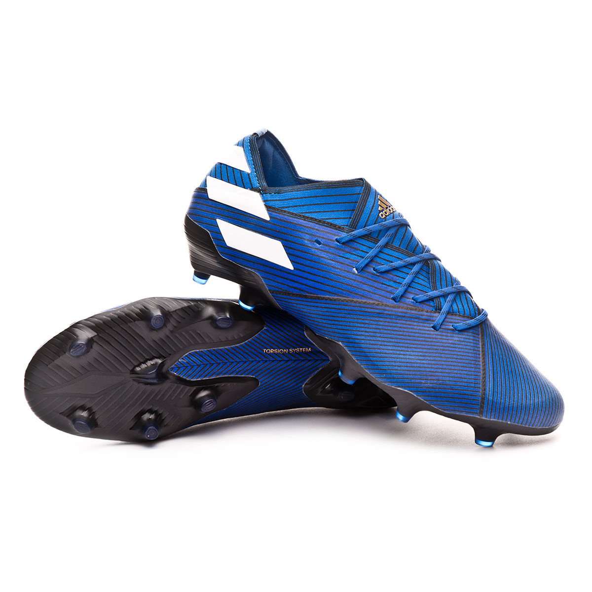 blue and black adidas football boots