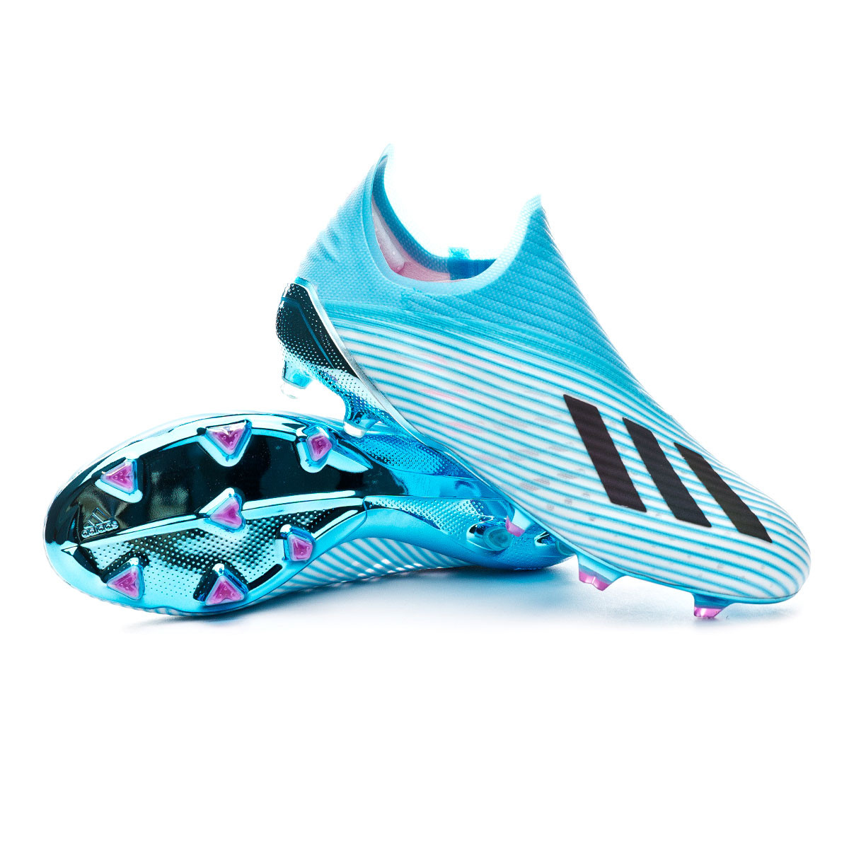 pink and blue adidas football boots