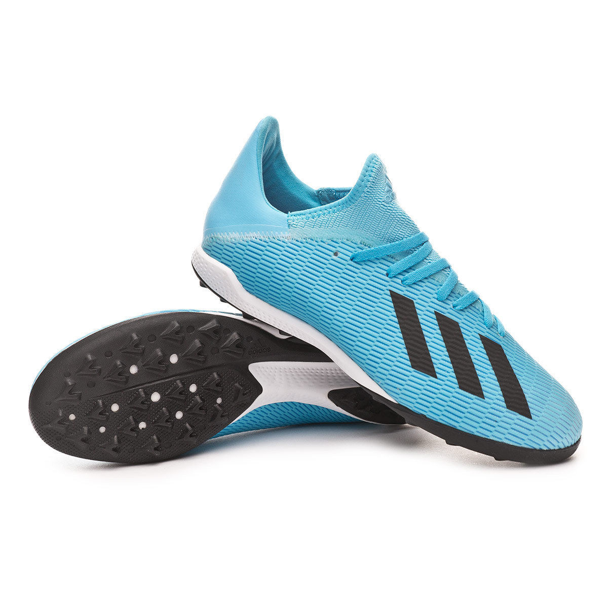 Zapatos de fútbol adidas X 19.3 Turf Bright cyan-Core black-Shock 