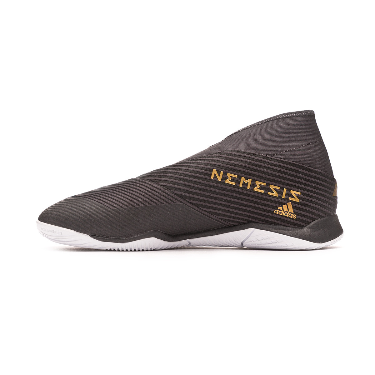 Futsal Boot adidas Nemeziz 19.3 LL IN Core black-Gold metallic-Utility  black - Football store Fútbol Emotion