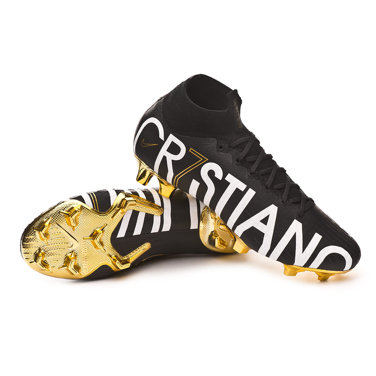 Football Boots Nike Mercurial Superfly VI Elite CR7 Special Edition FG  Black-Metallic vivid gold - Football store Fútbol Emotion