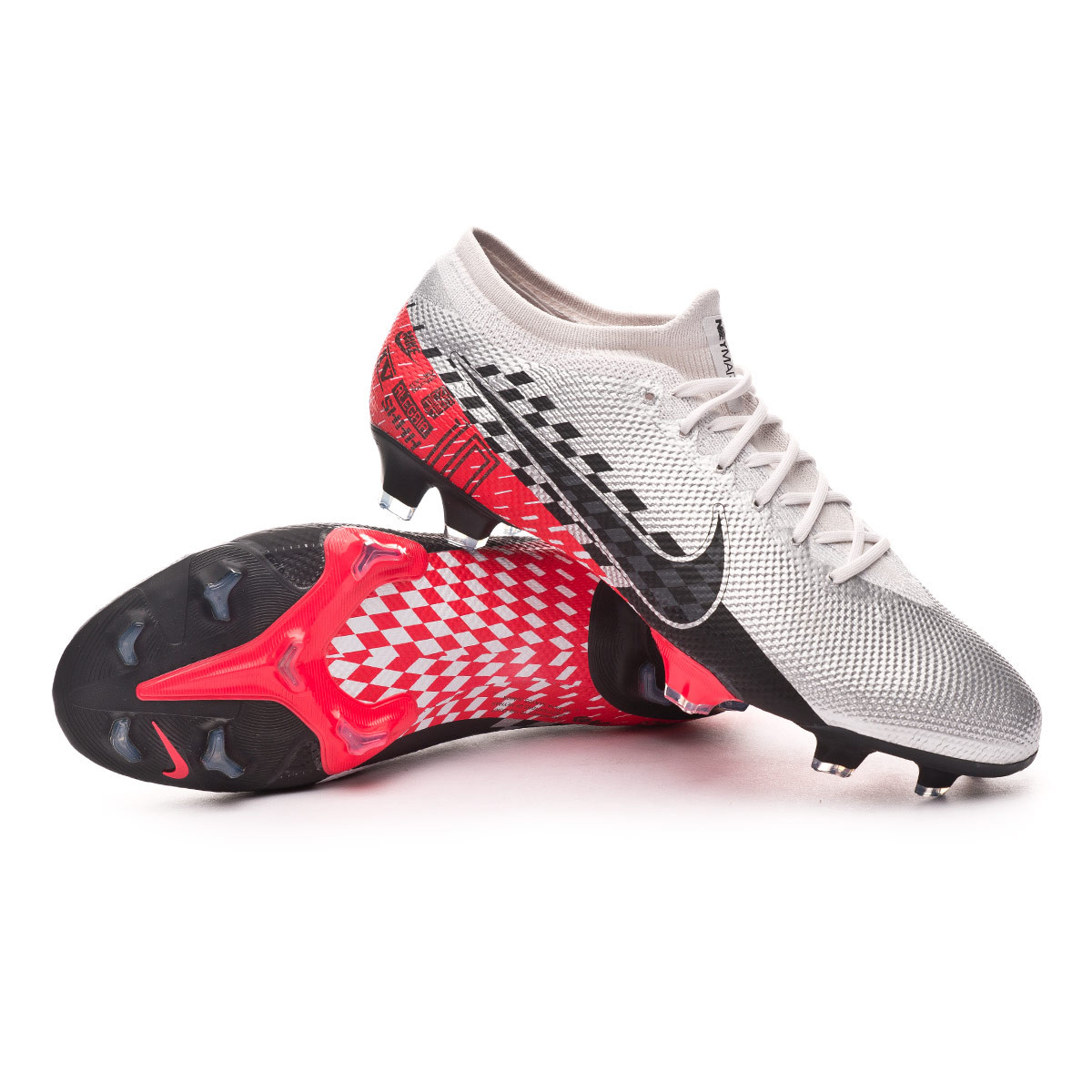 Zapatos de fútbol Nike Mercurial Vapor XIII Pro FG Neymar Jr  Chrome-Black-Red orbit-Platinum tint - Tienda de fútbol Fútbol Emotion