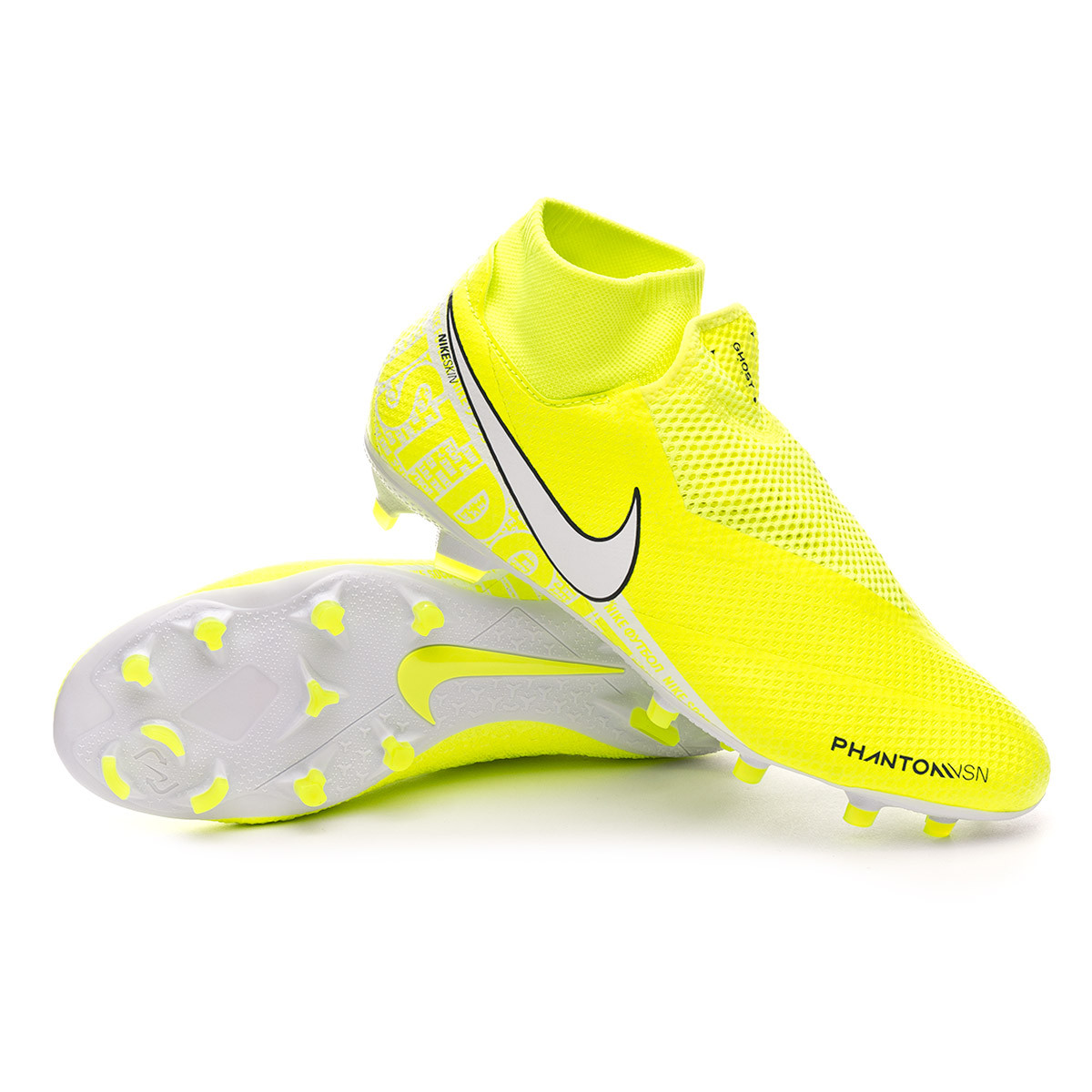 Football Boots Nike Phantom Vision Pro DF FG Volt-White - Football store  Fútbol Emotion