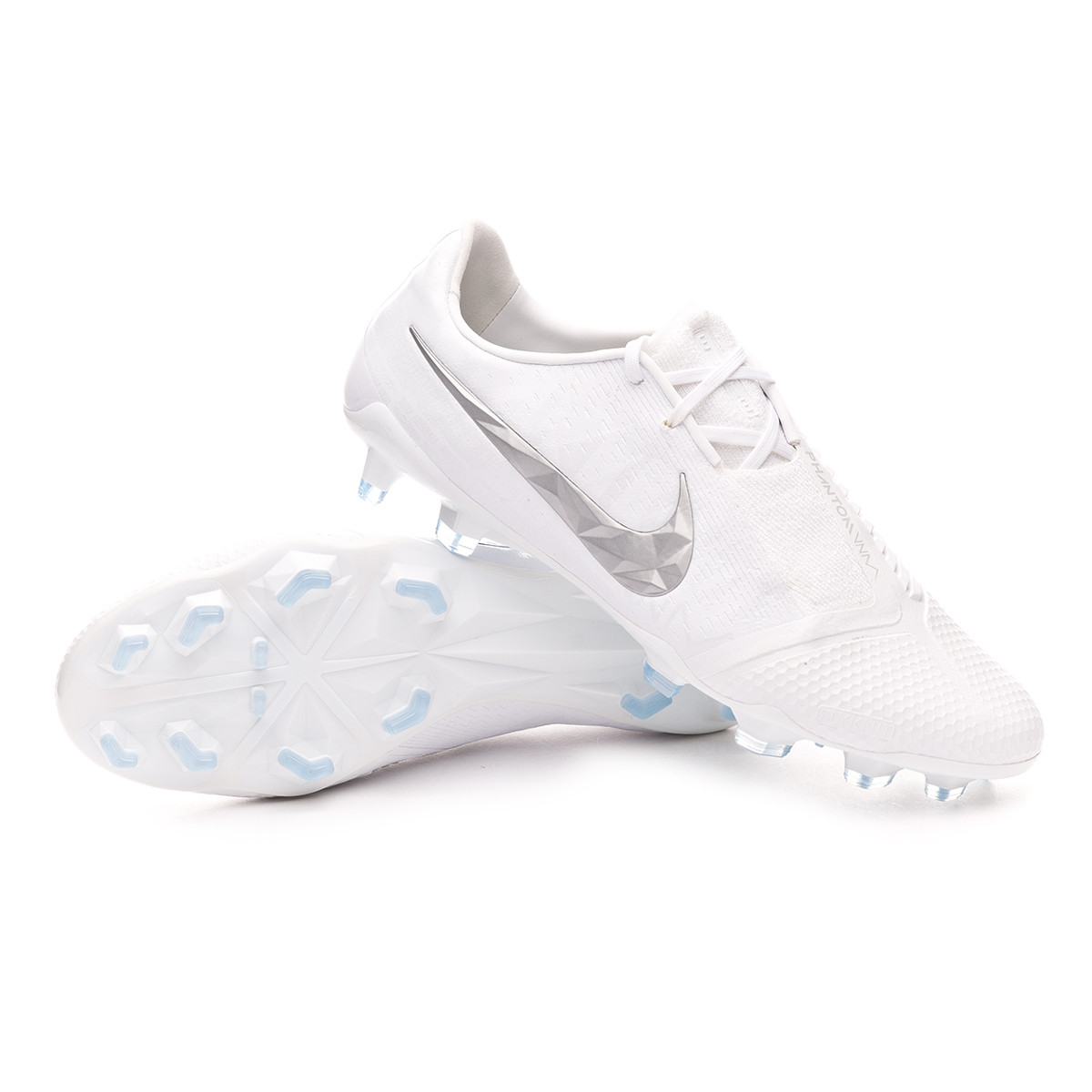 Football Boots Nike Phantom Venom Elite FG White-Metallic platinum -  Football store Fútbol Emotion