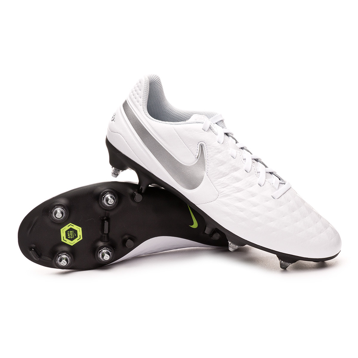 Football Boots Nike Tiempo Legend VIII Academy ACC SG-Pro White-Chrome-Pure  platinum - Football store Fútbol Emotion