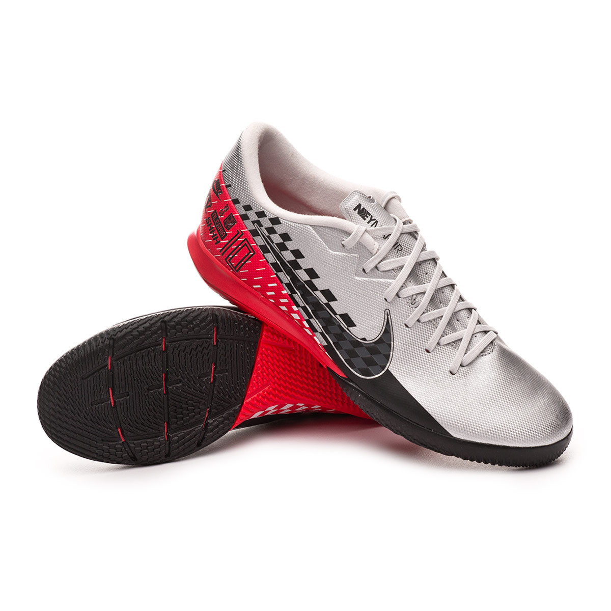 Futsal Boot Nike Mercurial Vapor XIII Academy IC Neymar Jr Chrome-Black-Red  orbit-Platinum tint - Football store Fútbol Emotion