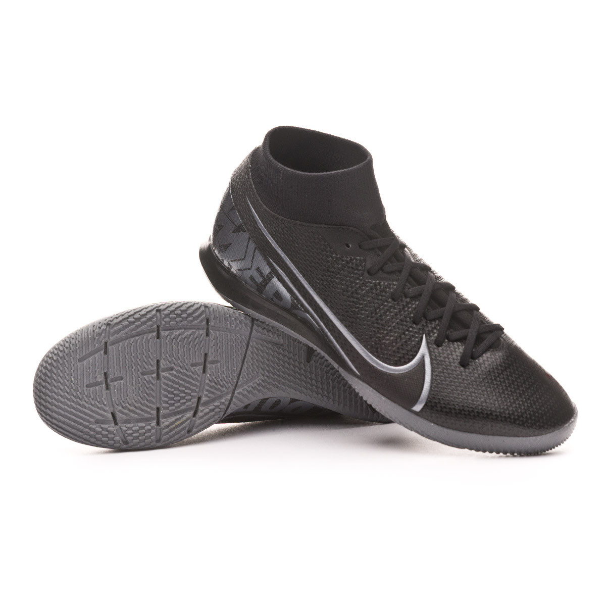 Futsal Boot Nike Mercurial Superfly VII Academy IC Black-Metallic cool grey  - Football store Fútbol Emotion