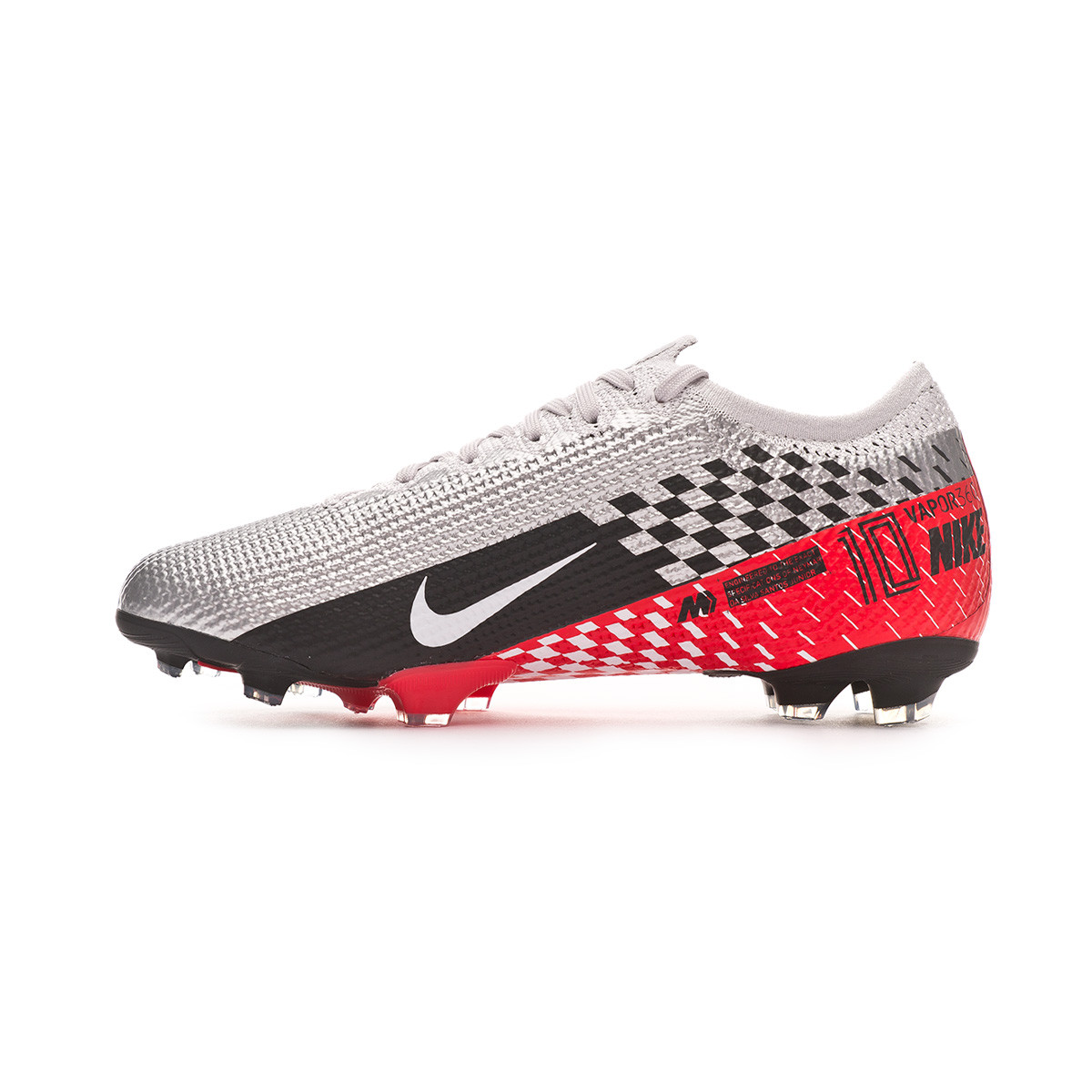Football Boots Nike Kids Mercurial Vapor XIII Elite FG Neymar Jr  Chrome-Black-Red orbit-Platinum tint - Football store Fútbol Emotion