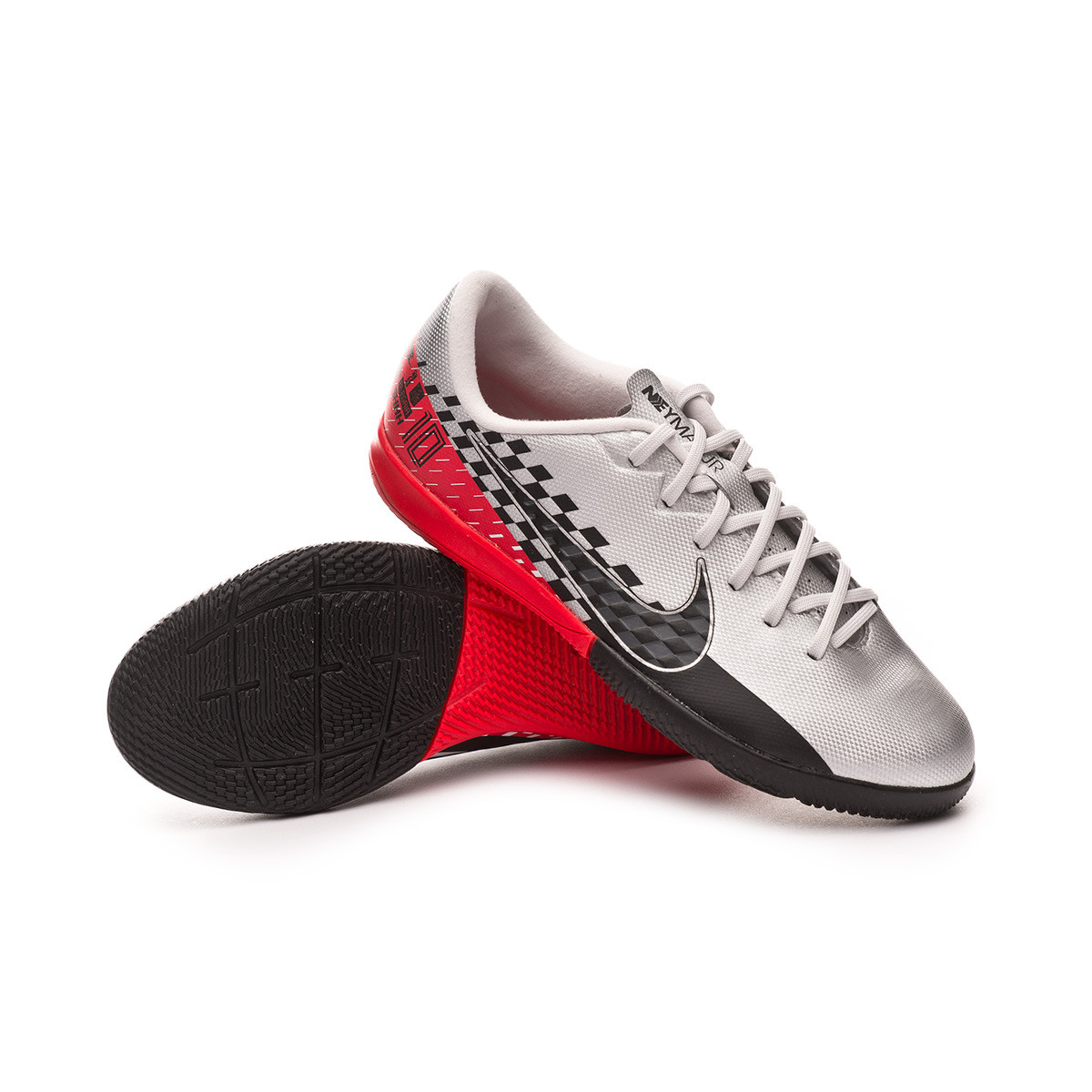 Zapatilla Nike Mercurial Vapor XIII Academy IC Neymar Jr Niño  Chrome-Black-Red orbit-Platinum tint - Tienda de fútbol Fútbol Emotion
