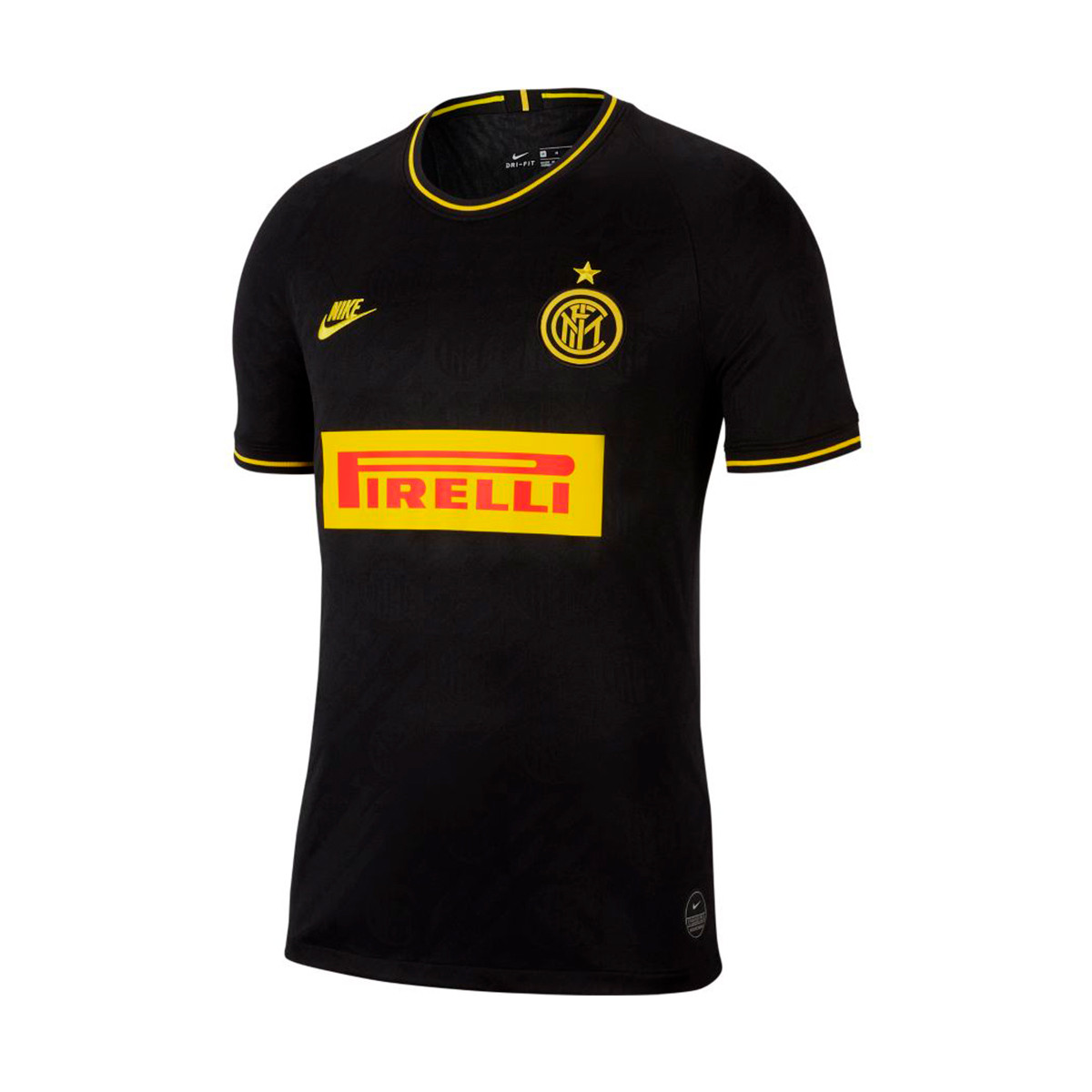 Camiseta Nike Inter Milan Milan Breathe Stadium Tercera Equipación  2019-2020 Black-Tour yellow - Tienda de fútbol Fútbol Emotion