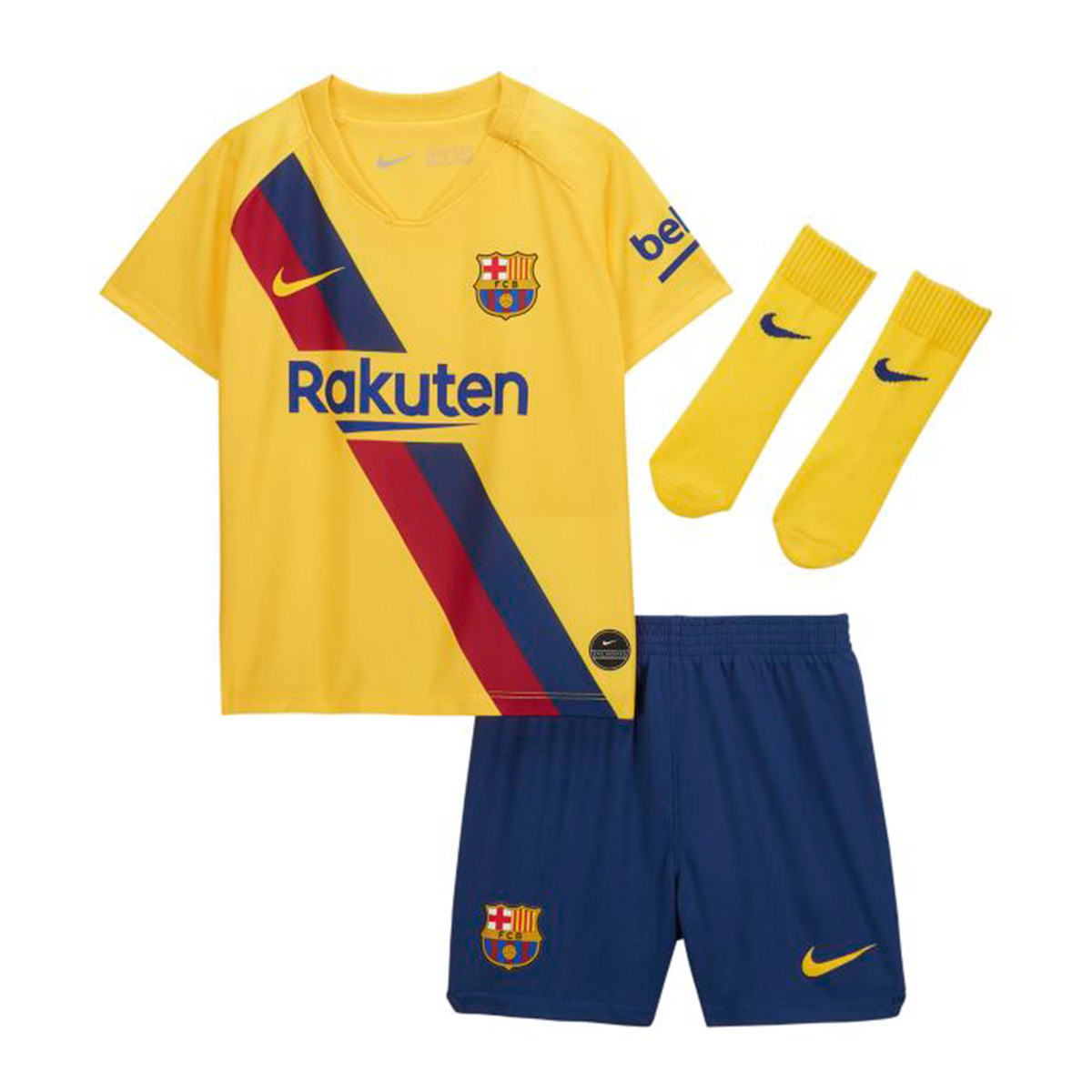 Kit Nike FC Barcelona Breathe Segunda Equipación 2019-2020 Infant Varsity  maize - Football store Fútbol Emotion