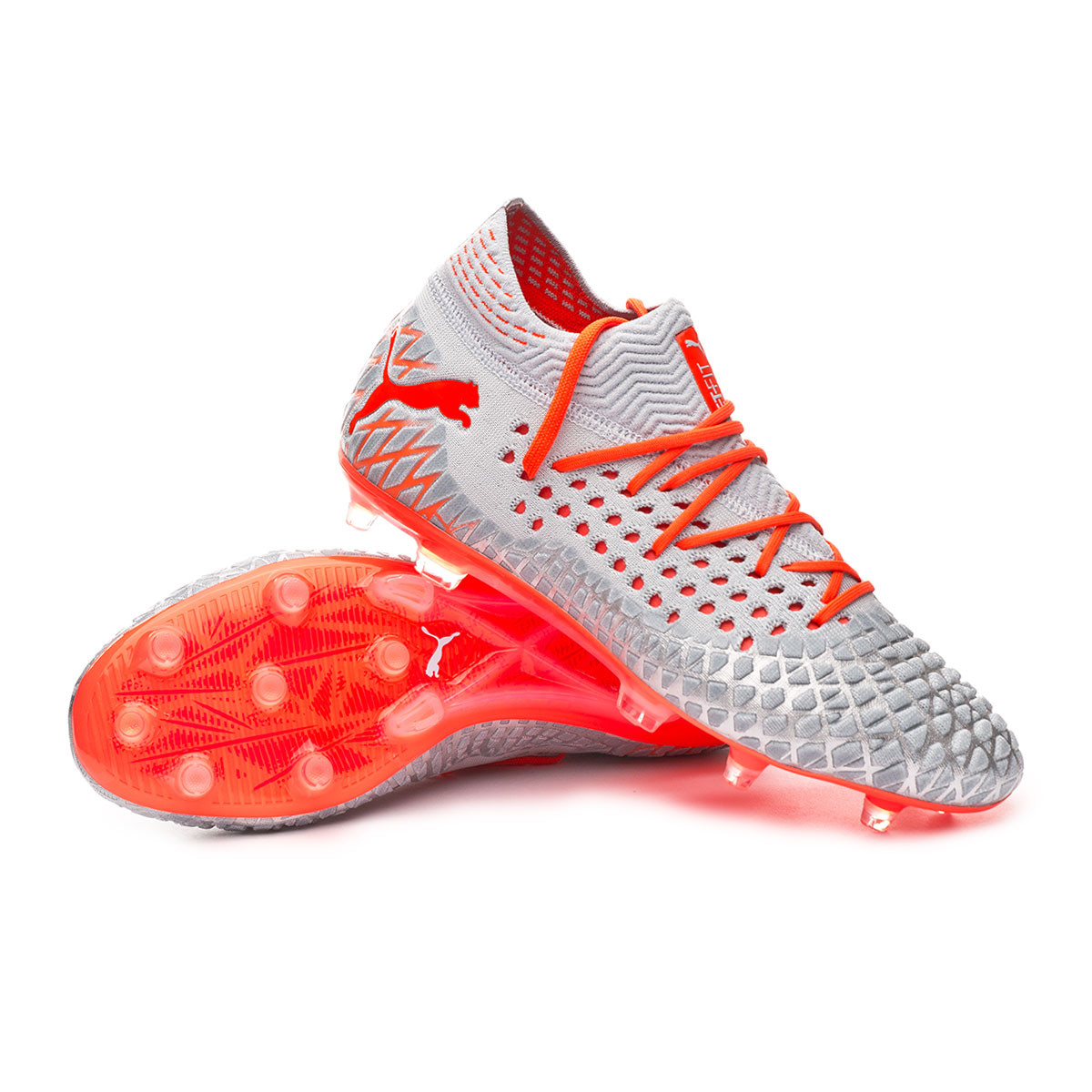 Football Boots Puma Future 4.1 NETFIT FG/AG Glacial blue-Nrgy red-High risk  red - Football store Fútbol Emotion