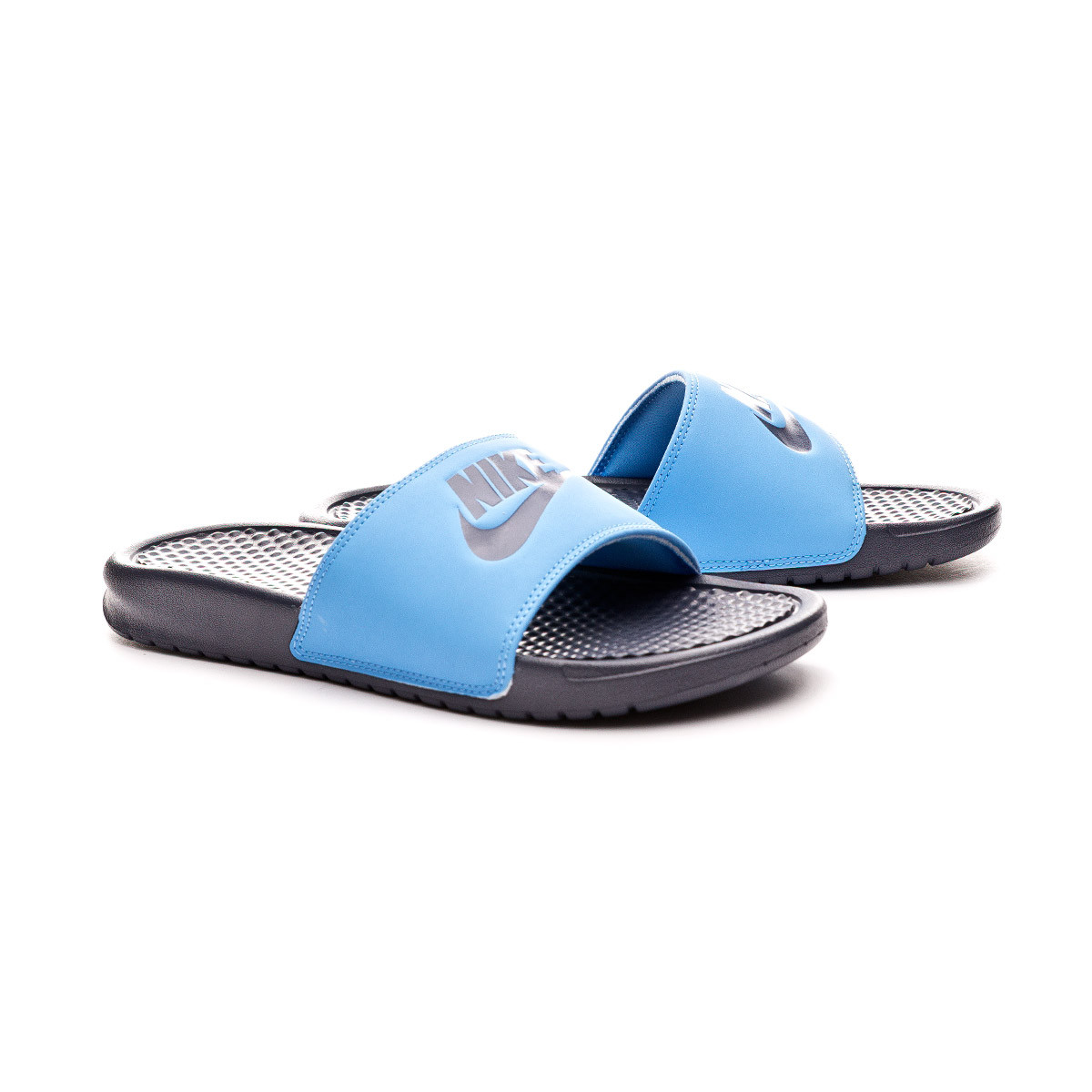 blue nike sandals