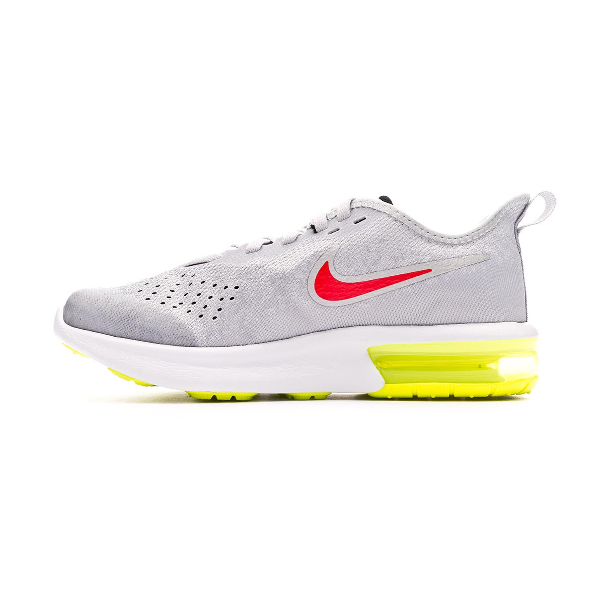 Trainers Nike Air Max Sequent 4 Niño Wolf grey-Red orbit-Pure platinum -  Football store Fútbol Emotion