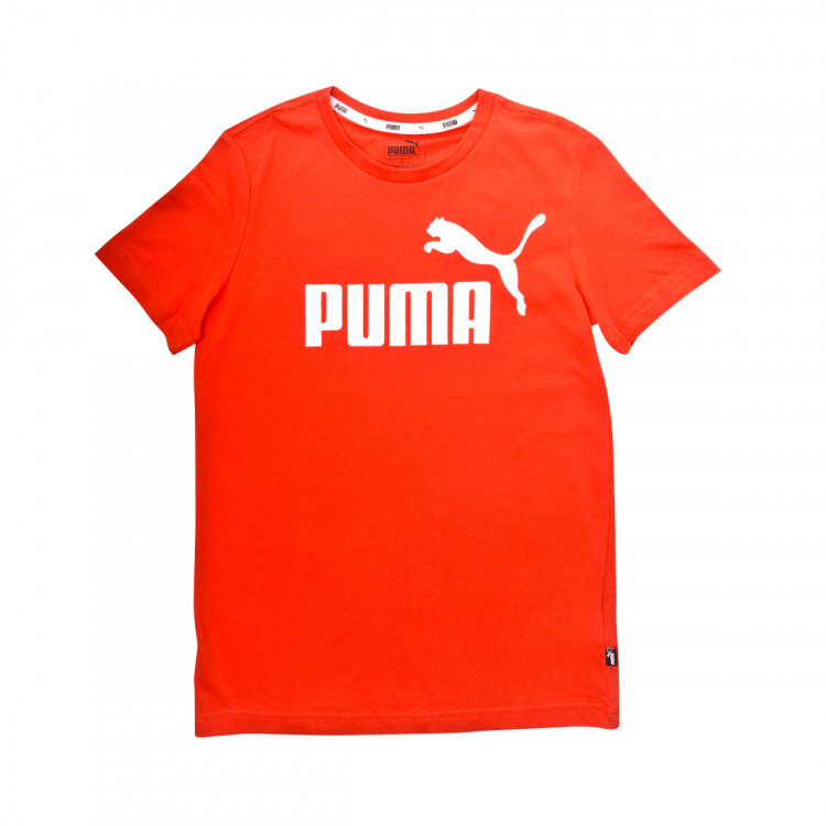Playera Puma ESS Logo Niño High risk red - Tienda de fútbol Fútbol Emotion