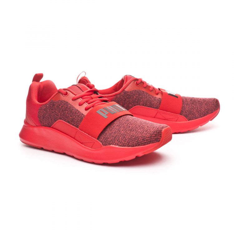 red mesh trainers
