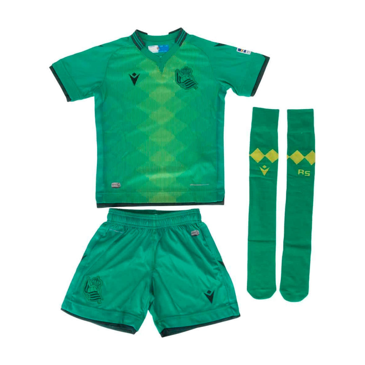 Kit Macron Bebe Real Sociedad Segunda Equipacion 19 Green Futbol Emotion