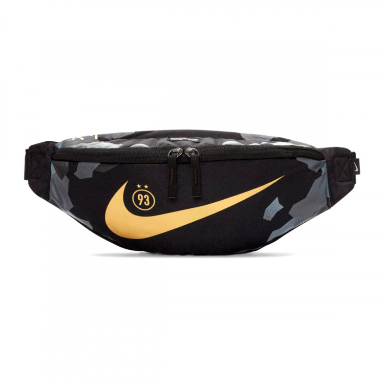 nike fanny pack black and gold