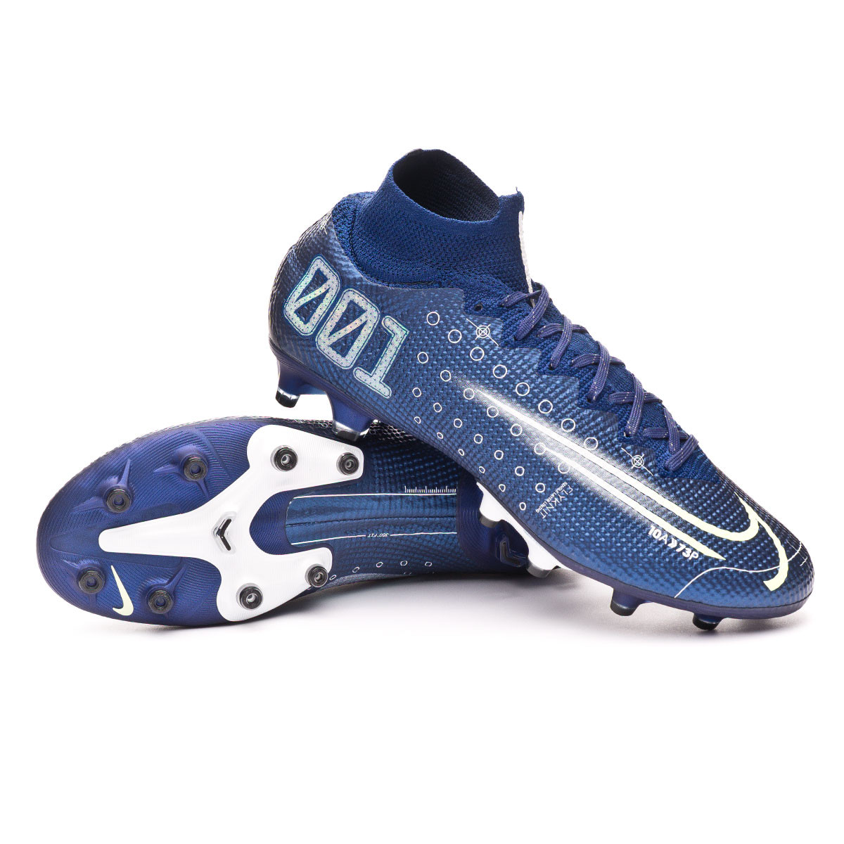 Football Boots Nike Mercurial Superfly VII Elite MDS AG-Pro Blue  void-Barely volt-White-Black - Football store Fútbol Emotion