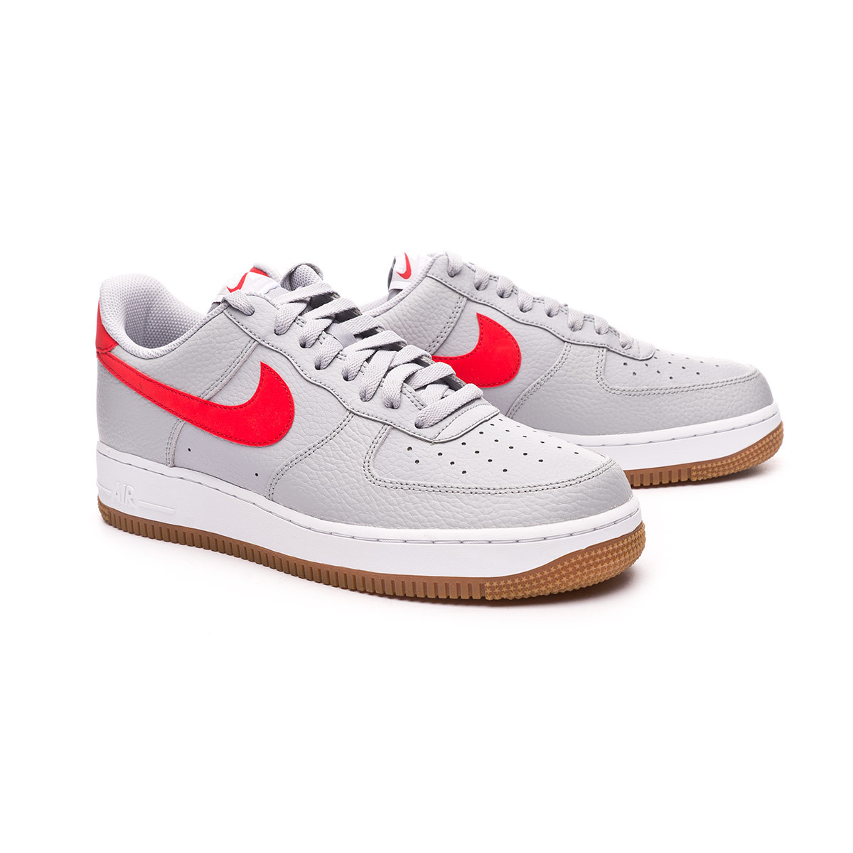 nike air force 1 mens grey and red