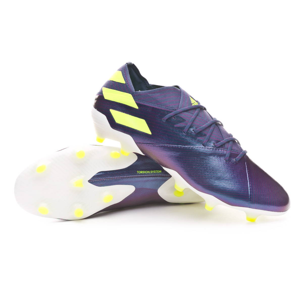 Scarpe adidas NEMEZIZ MESSI 19.1 FG Tech indigo-Signal green-Glory purple -  Negozio di calcio Fútbol Emotion