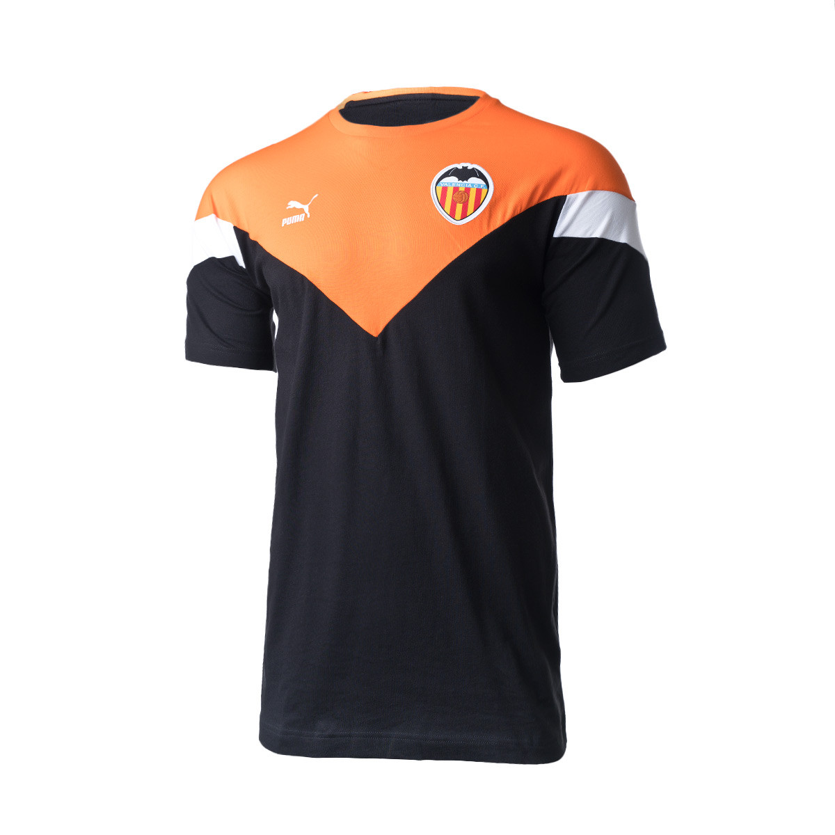 Camiseta Puma Valencia CF Iconic MCS 2019-2020 Puma Black-Vibrant Orange- Puma White - Tienda de fútbol Fútbol Emotion