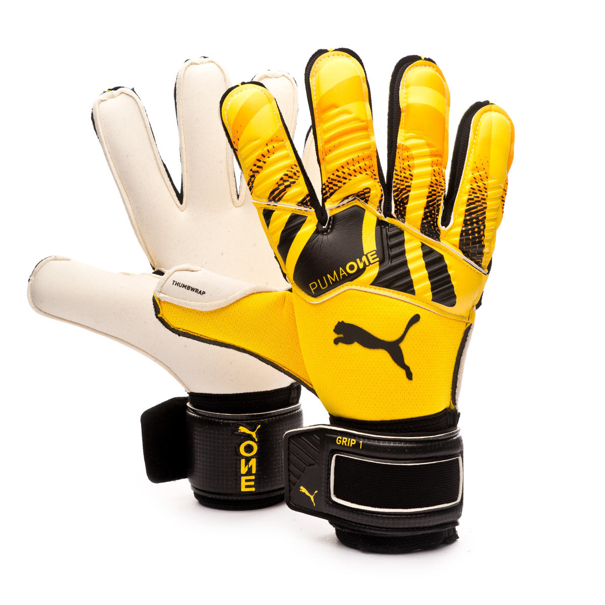 black and yellow football gloves
