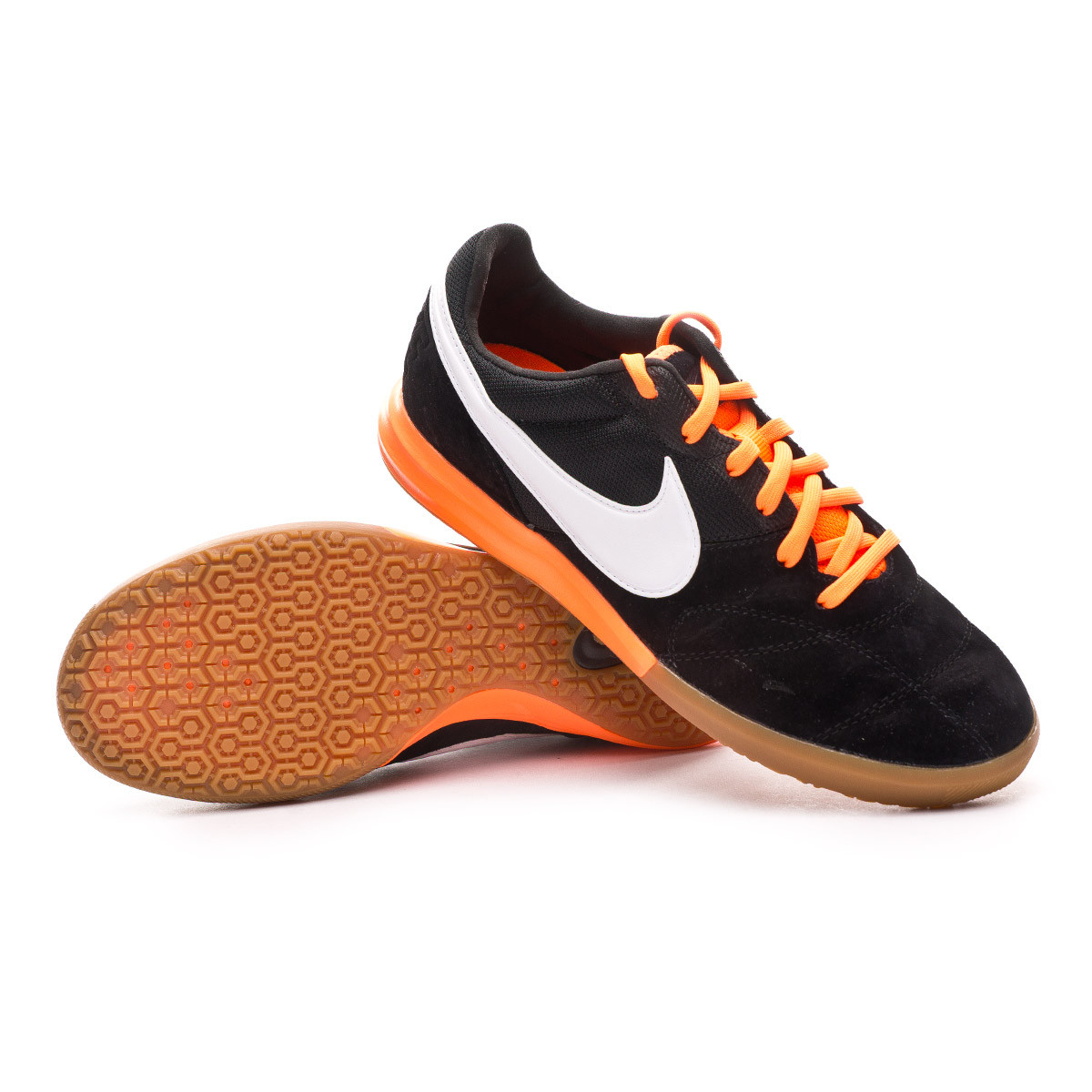 Futsal Boot Nike Tiempo Premier II Sala IC Black-White-Total orange -  Football store Fútbol Emotion