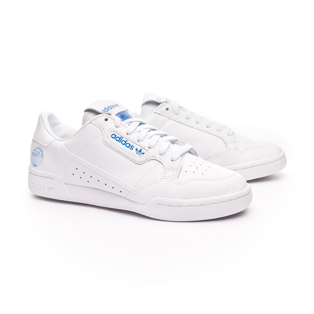 adidas continental 80 white and blue