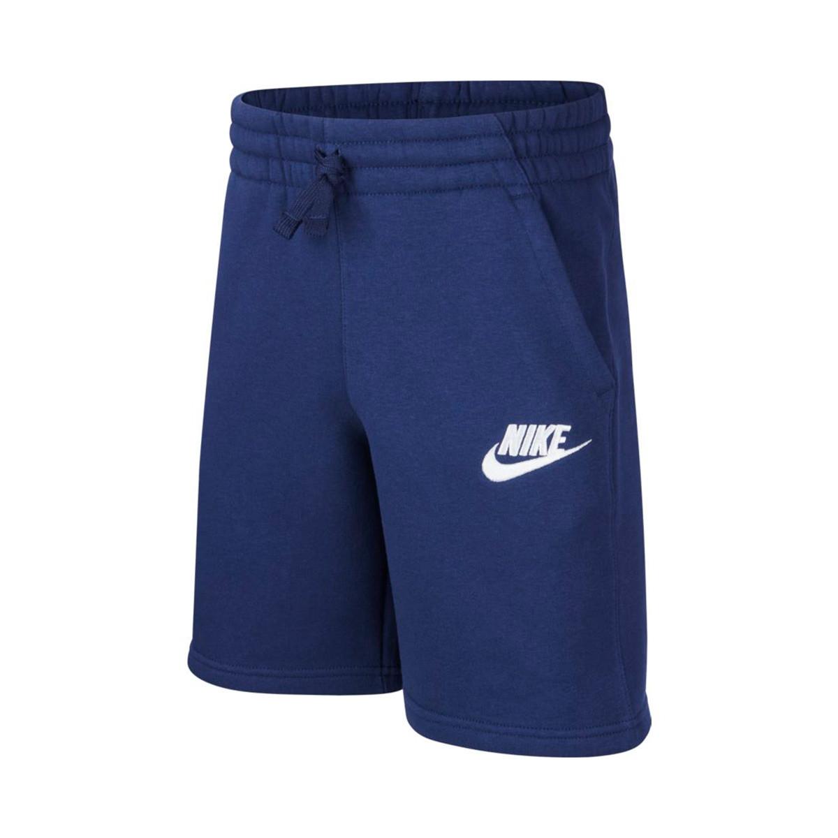 navy blue nike fleece shorts