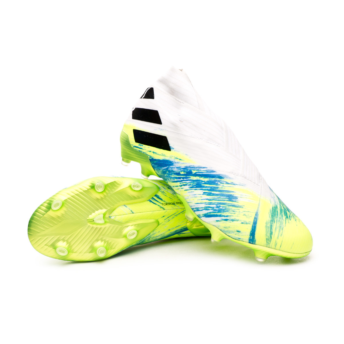 Football Boots adidas Nemeziz 19 FG White-Black-Signal Green Emotion