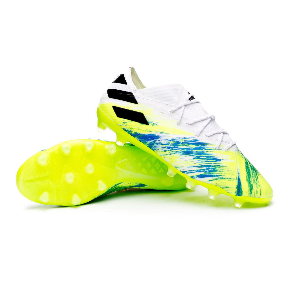 Football Boots adidas Nemeziz 19.1 AG White-Black-Signal green - Football  store Fútbol Emotion