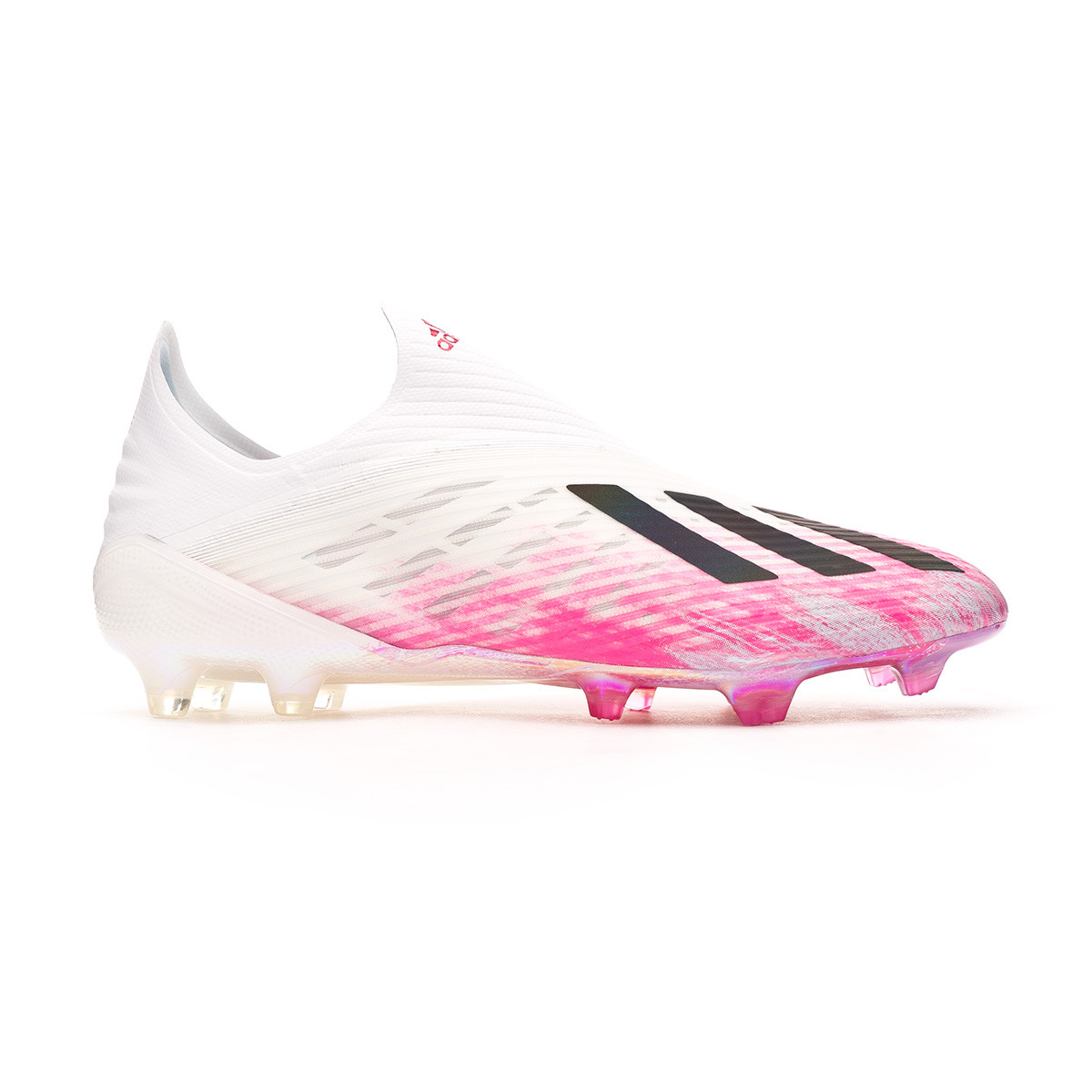 pink and white adidas boots