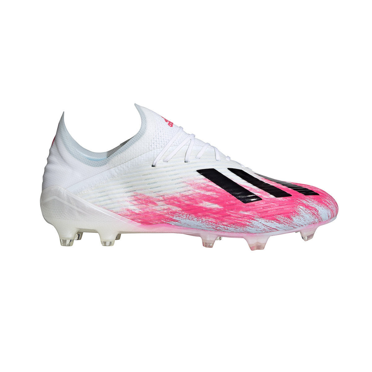 pink and white adidas football boots