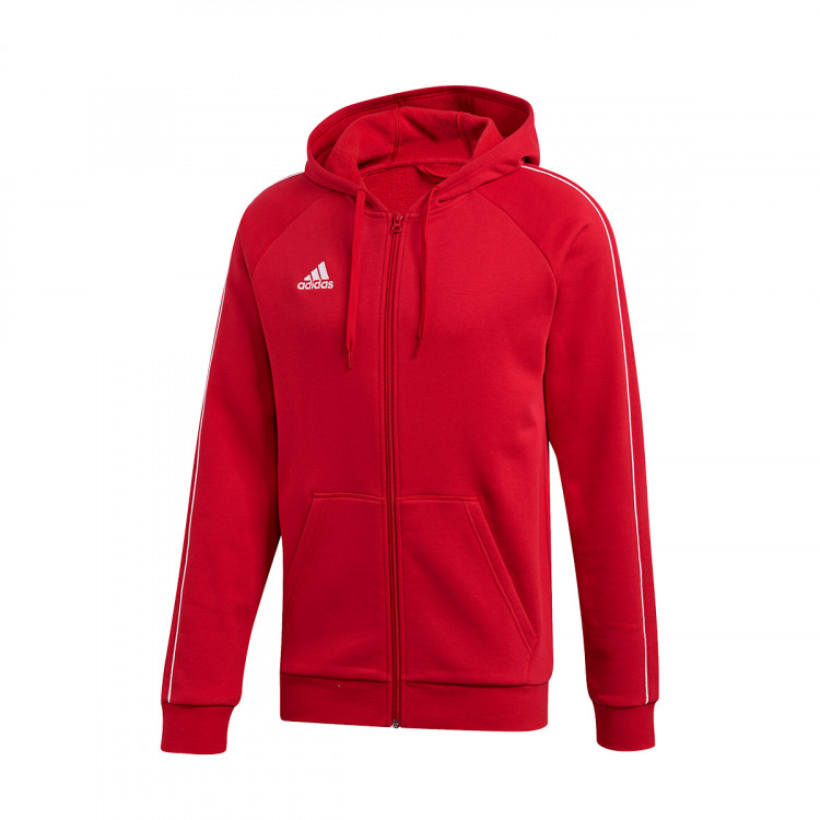 adidas hoodie red and white