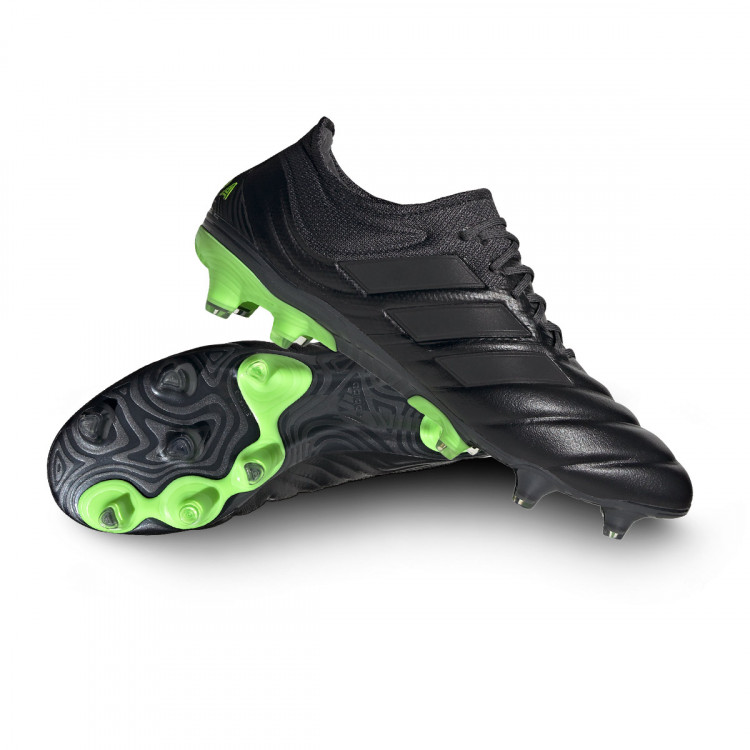adidas black and green football boots