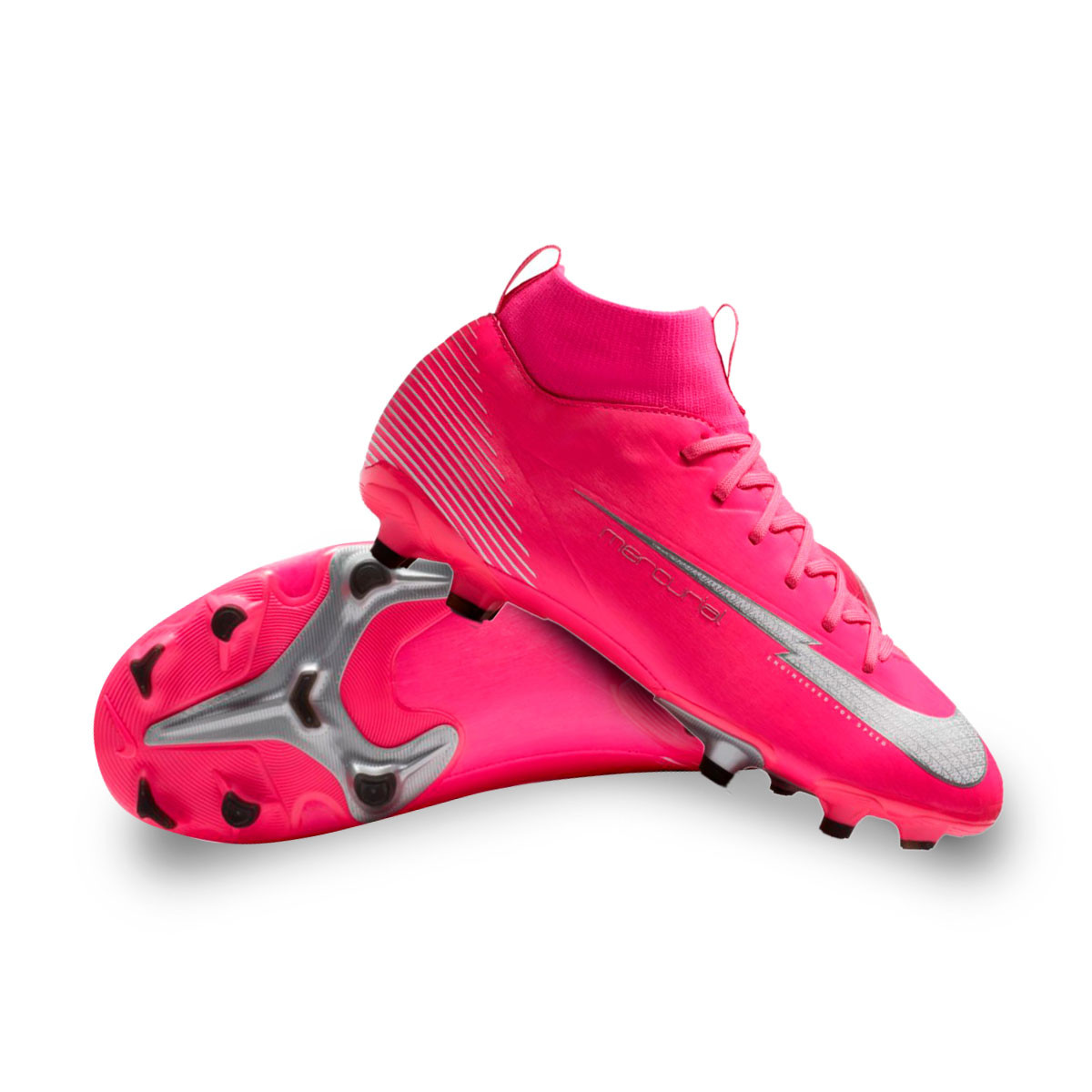 kids pink football boots
