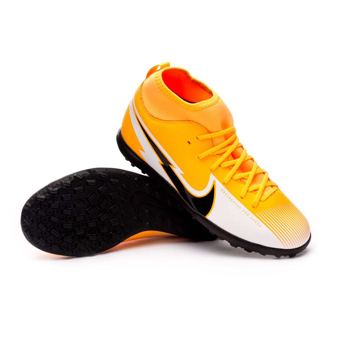 Bota de fútbol Nike Mercurial Superfly VII Club Turf Niño Laser  orange-Black-White-Laser orange - Tienda de fútbol Fútbol Emotion
