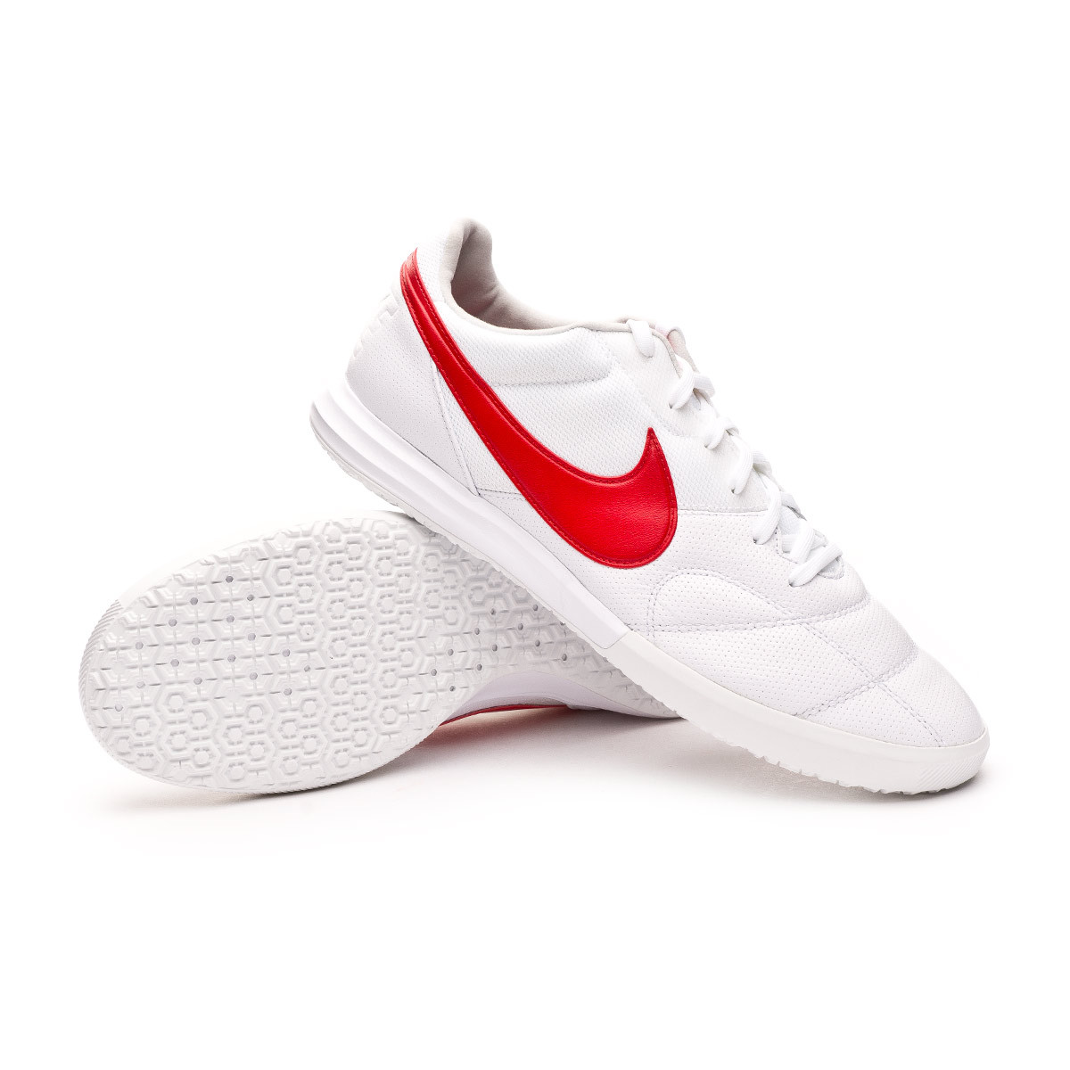 Futsal Boot Nike Tiempo Premier II Sala White-University red-Photon dust -  Football store Fútbol Emotion