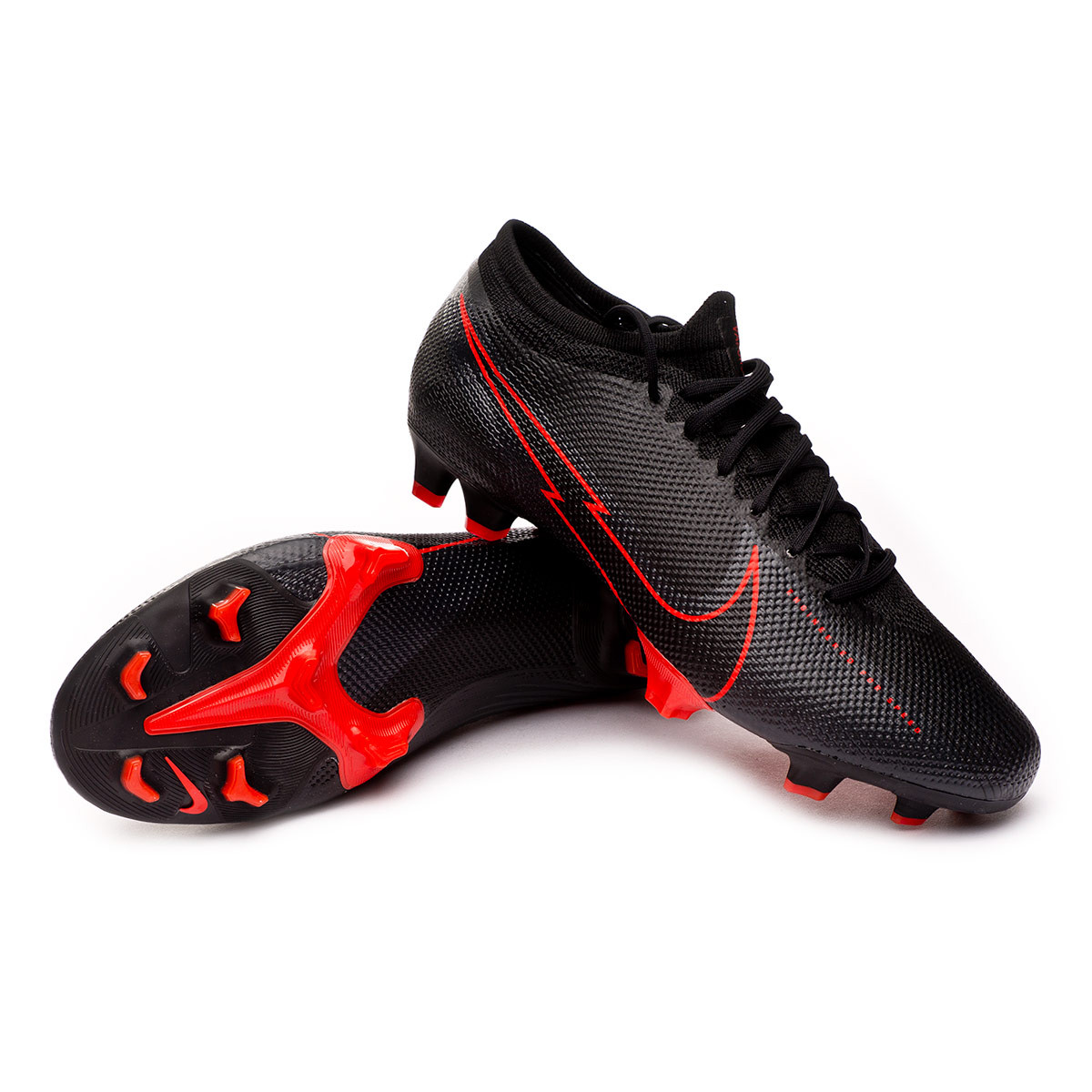 nike mercurial black and red